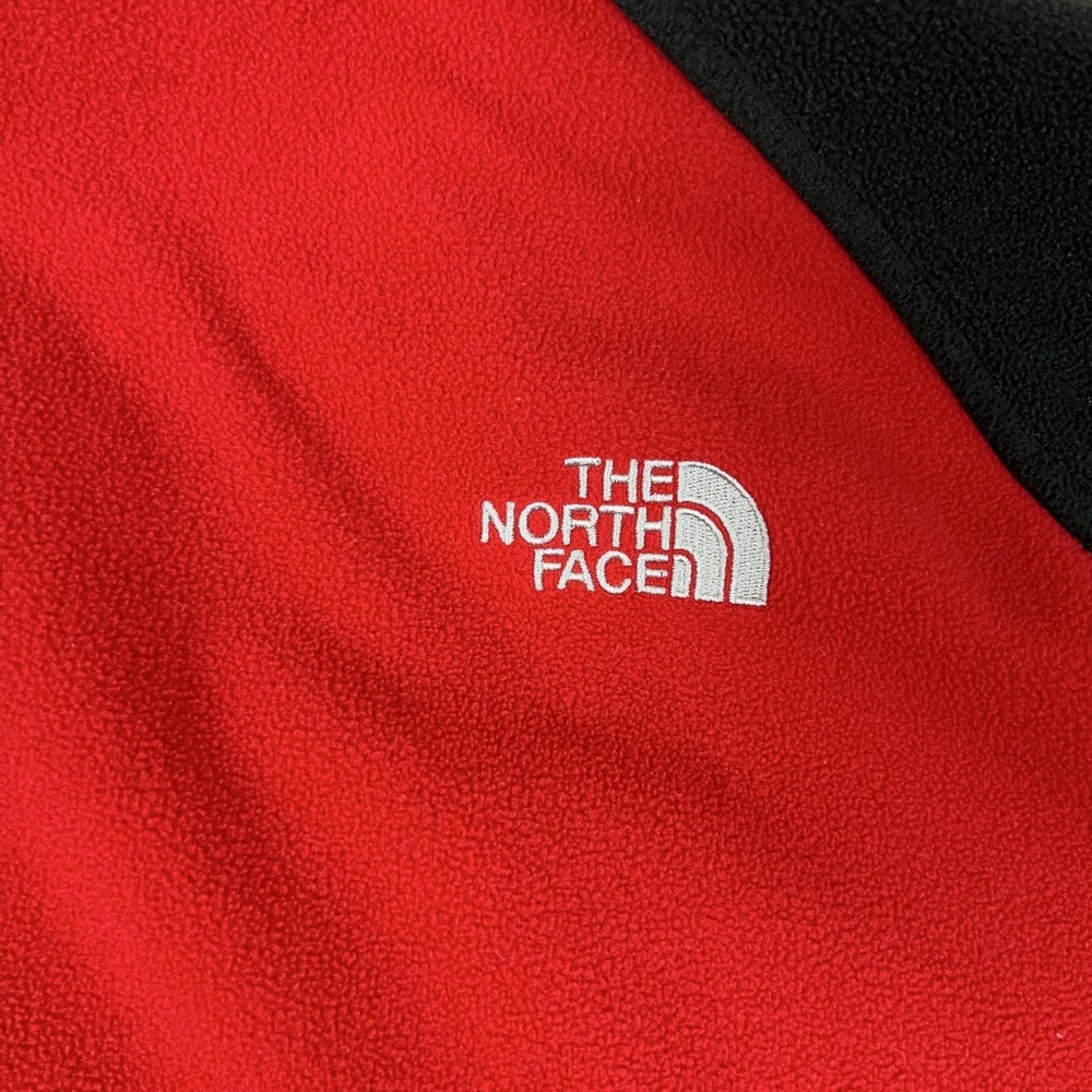 The North Face Jacket Mens Medium Red Black Fleece Full Zip Hiking Outdoor - Picture 5 of 9